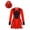 Red-B, variant on Kids Girls Bow Tie Tuxedo Gymnastic Leotard Shiny Sequins Jazz Latin Dance Costume Red 4