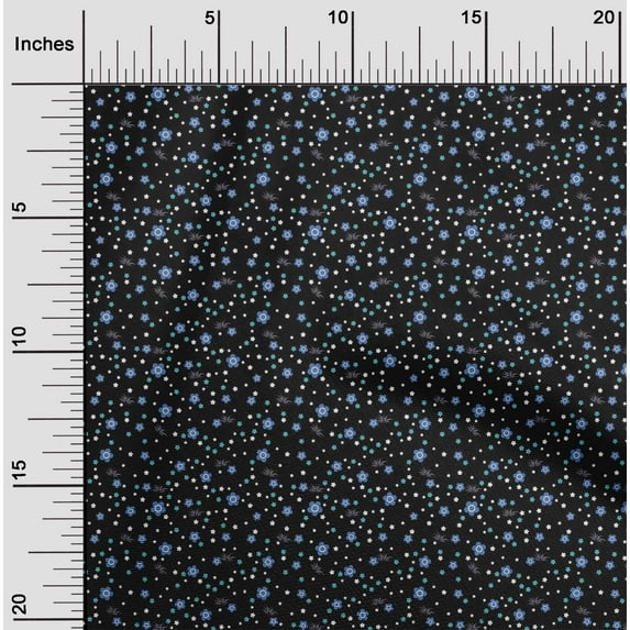 oneOone Cotton Poplin Fabric Artistic Floral Flower Print Fabric by Yard 42 Inch Wide
