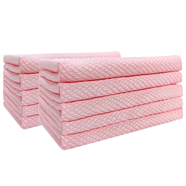 Clearance High Performance - Ultra Absorbent Traps Grime & Liquid for Cars, House, Kitchen, Window Non-Abrasive, Reusable and Washable Cleaning Towels Reusable Lint Free Microfiber Towels
