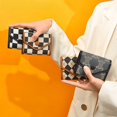 thumbnail image 2 of Cartera de mujer de PU corta con clip para monedas, estilo retro, moderna y multifuncional, para estudiantes, 2 of 3
