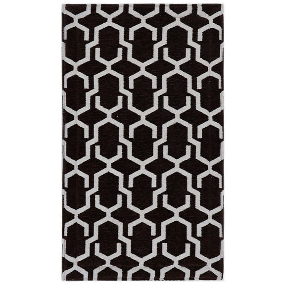 Rugsmith Black Machine Woven Trinity Anti-Fatigue Kitchen Mat, 20" x 36"