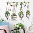 thumbnail image 4 of Decoraciones navideñas para interiores Fiudx Pegatinas de pared decorativas para colgar plantas suculentas en macetas, 4 of 5