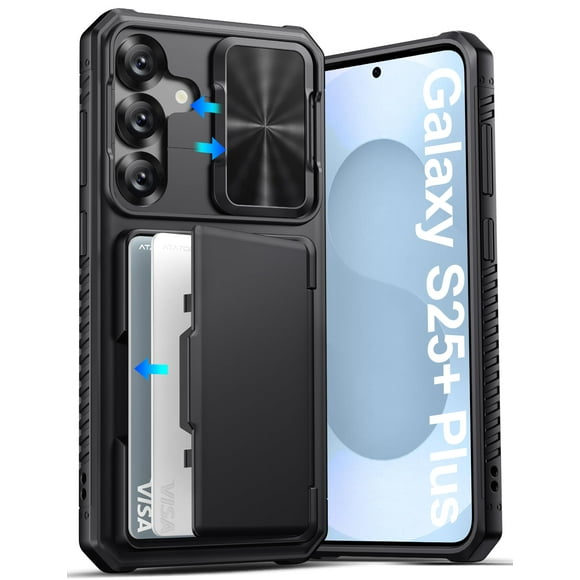 Funda ATATOO para Samsung Galaxy S25+ Plus Wallet, color negro