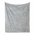thumbnail image 1 of Abstract Soft Flannel Fleece Blanket, Simplistic Pattern in Greyscale Shady and Sketchy Look Continuing Print, Cozy Plush for Indoor and Outdoor Use, 70" x 90", Pale Grey and White, by Ambesonne, 1 of 6