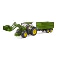 thumbnail image 1 of John Deere 7R 350 with Frontloader and Tipping Trailer, 1 of 3