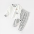 thumbnail image 2 of masbird Boys Girls Cotton Pajamas 2Pieces Set Long Sleeve Toddler Kids Clothes Fall Winter Sleepwears for 6-12 Months 12-24 Months 2 3 4 5 6 7 8 9 T Children(Grey,2-3 Y), 2 of 6