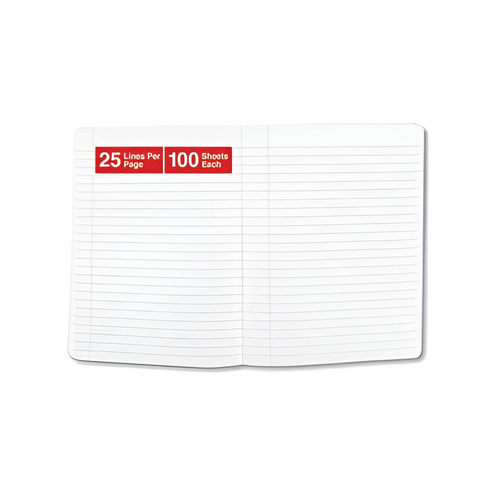Composition Book Wide/Legal Rule, Black Marble Cover, 9.75 x 7.5, 100 Sheets, 6/Pack