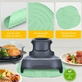 thumbnail image 4 of Multifunctional Silicone Mat, Air Fryer Accessory Hot Mat, Portable Glass Air Fryer Cooking System Holder, Heat-Resistant, Non-Slip Protects Tabletop Clean from Damage, Easy to Clean, 4 of 6