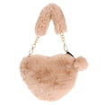 thumbnail image 1 of 1 pieza de felpa en forma de corazón bolso femenino encantador bolso peludo para invierno otoño, 1 of 5