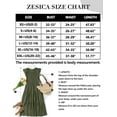 thumbnail image 5 of Women's 2024 Summer Casual Flutter Short Sleeve Crew Neck Smocked Elastic Waist Tiered Midi Dress, 5 of 6