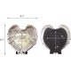 thumbnail image 2 of Marco de fotos con alas de ángel y corazón de amor plateado, decorativo, con vidrio de alta definición para exhibir fotografías en la mesa o en el escritorio, 4 x 4, 2 of 6