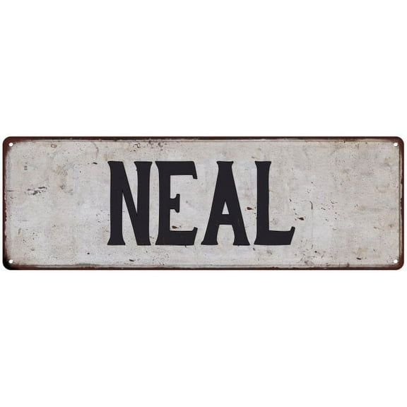 NEAL Vintage Look Rustic Chic Metal Sign 6x18 106180036061