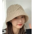 thumbnail image 6 of CoCopeaunt Women Knit Bucket Hat Slouchy Cable Warm Soft Cap Cute Thick Fisherman Hat, 6 of 7