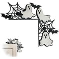 thumbnail image 1 of Decoración de marco de puerta de Halloween: decoración de letrero de esquina, decoración de marco de puerta/ventana con bruja, calabaza y fantasma (fantasma), 1 of 6