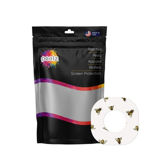 Peelz Bees Patch  Tape Designed for the DEXCOM G7 and Stelo