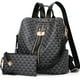 thumbnail image 1 of Makes Mochila Monedero para Mujer Bolso de Viaje de Cuero PU Bolso de diseño Convertible con Monedero 2 Piezas, 1 of 5