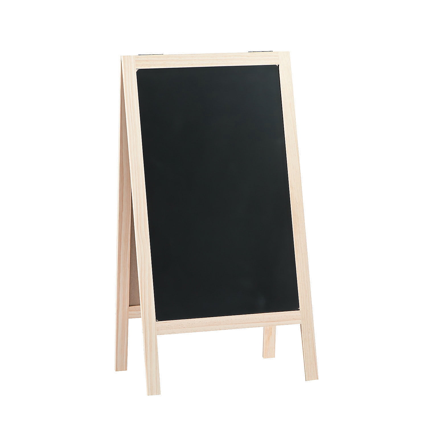 UNHO Wooden Chalkboard Easel Display Stand Wood Ladder Shelf A Frame Sign Board Freestanding Sandwich Board with Slatted Tray for Cafe Bar Book Store Restaurant