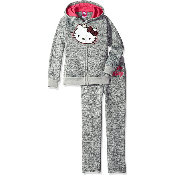 Hello Kitty Little Girls' 2 Piece Hooded Fleece Active Clothing Set ...