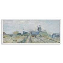 Stupell Industries Classic Van Gogh Vegetable Gardens Landscape & Nature Painting White Framed Art Print Wall Art, 24 x 10