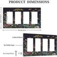thumbnail image 4 of Sdmnsg-T Boho Wildflowers Herbs Print 4 Gang Quad Rocker Light Switch Decorative Switch Plate Covers Plastic Wall Plates Kitchen Bathroom Home Decor, 4 of 5