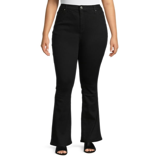 Terra & Sky Women's Plus Size High Waist Bootcut Jeans - Walmart.com