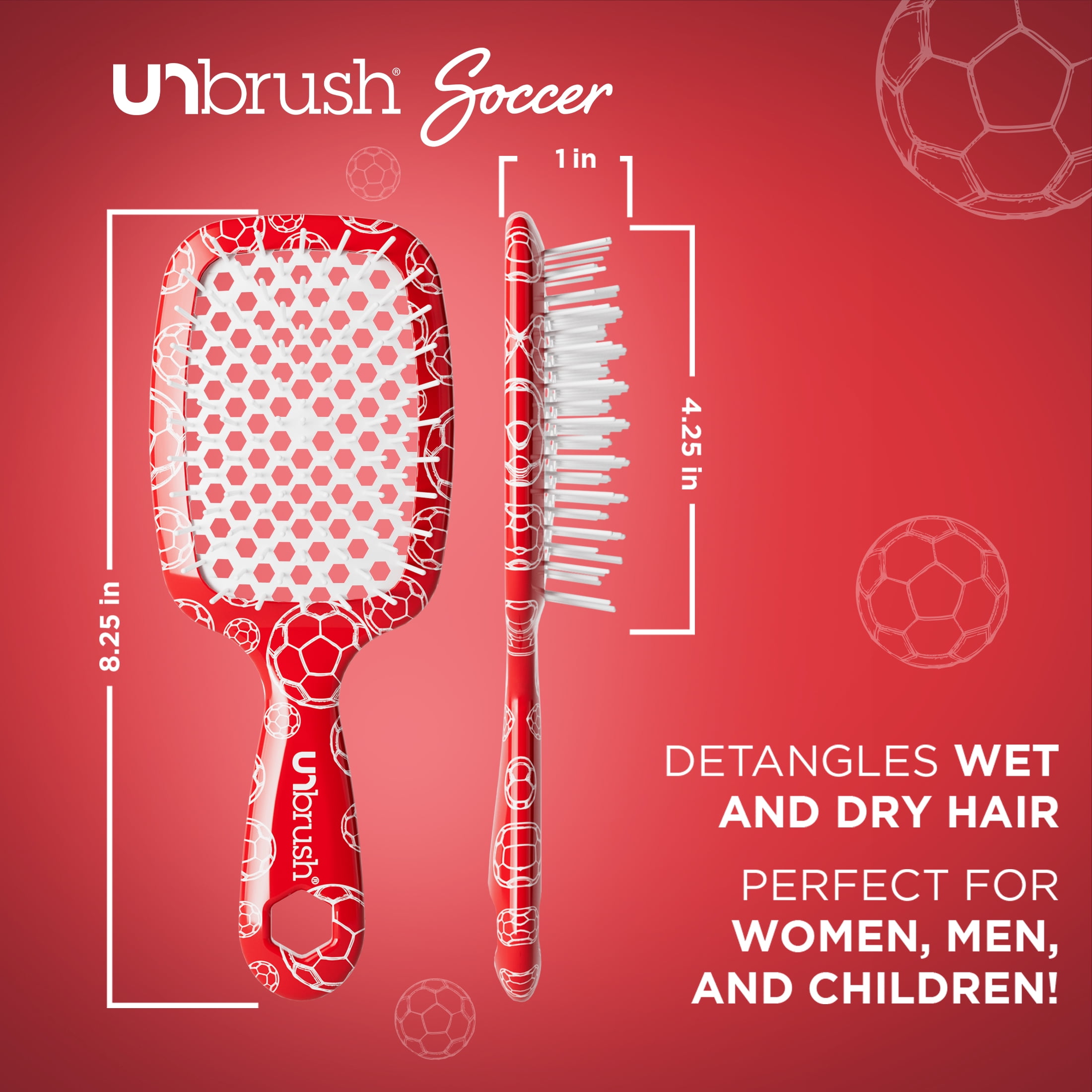 FHI Heat UNbrush Detangling Hairbrush for All Types - Red