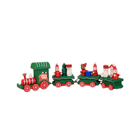 YLLSF Charming Wooden Christmas Train : 3 Carriages for Festive Decor & Presenting!