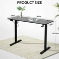 thumbnail image 7 of YRLLENSDAN 55 IN Electric Standing Desk Adjustable Height, Modern Computer Table with Headset Rack, Ergonomic Office Desk with 2 Memory Function, Black, 7 of 7
