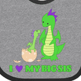 thumbnail image 4 of Inktastic I Love My Big Sis Boys or Girls Baby Bib, 4 of 4