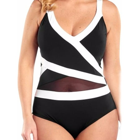 Stretch Mesh 2 Piece - FITTOO Swimsuits Bathing Suit Sexy Mesh Net One-Piece Swimwear Women Plus Size Bodysuit Brazilian Biquinis Monokini