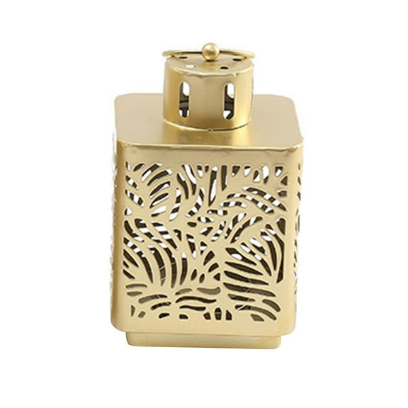 Candlestick Festival Candlelight Dinner Table Decoration Hollow Out Metal Candlestick Retro Home Decoration Ornaments Fall Candle Holders for 3 Wick Floor Candle Sticks Candlestick Holder Modern Jar