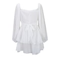 thumbnail image 5 of Zecgelong Girls Solid Color Long Sleeve Dress Party Performance Outfit for Kids White Size 5-14Y, 5 of 6