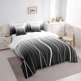 thumbnail image 2 of jejeloiu Gray Black Ombre 7-Piece Twin Bedding Sets For Girls,Modern Geometric Aesthetic Bedding Comforter Set For Kids,Reversible, 2 of 7