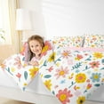 thumbnail image 4 of jejeloiu Kawaii Daisy Bedding Comforter Set,Cartoon Graffiti Flower Twin Comforter Sets,Multicolor Floral Bedding Set For Girls Teens,Microfiber Bedroom Decor Reversible,2pcs, 4 of 8