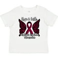 thumbnail image 3 of Inktastic Multiple Myeloma Cancer Awareness Hope & Faith with Butterfly Ribbon Boys or Girls Baby T-Shirt, 3 of 5