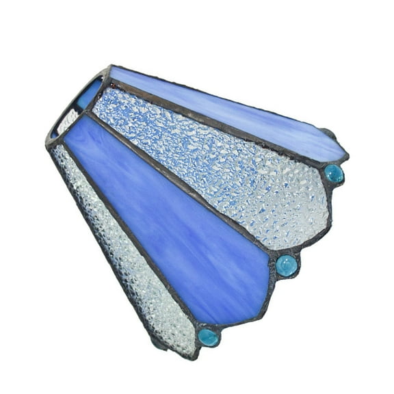 HOMEMAXS  Glass Lampshade Cover Decor Decorative Lampshades Home Blue