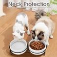 thumbnail image 5 of Ceramic Dog and Cat Bowl Set with Stand, 13.5oz Dog Food and Water Bowl Suitable for Small and Medium Pets (White), 5 of 8