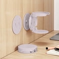 thumbnail image 4 of MTBLYS Non Perforated Folding Cup Storage Rack Wall Mounted Plastic Cup Holder 1 Pack Adhesive Mount No Tools Needed Office Cabinet Dormitory Bedside Use, 4 of 6