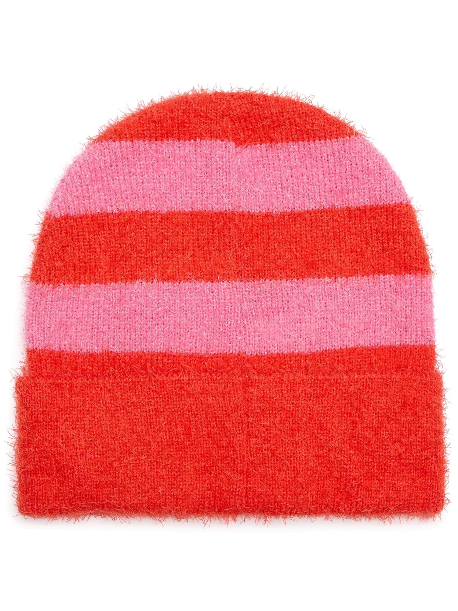 Packed Party Feeling Stripey Beanie, Pink