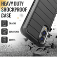 thumbnail image 4 of Defender Case for Samsung Galaxy S25 Edge with Belt Clip, Kickstand, Dual-Layer, Black/Blue, 4 of 8