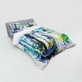 thumbnail image 3 of Ambesonne Landscape Bedding Set 3 Pcs, Boat in Venice Italy, Twin, Blue Purple Green, 3 of 3