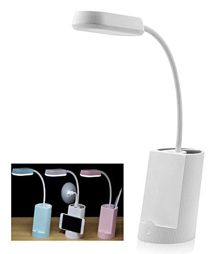 4 in 1 Reading  LED Desk Table Light Lamp USB Charger Fan Study Pen Holder 