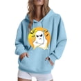 thumbnail image 5 of Halloween Hoodies for Women Long Sleeve Funny Pullover Sweatshirts with Pockets Loose Casual Graphic Sweater Tops Orange, 2XL, 5 of 5