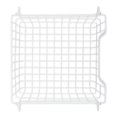 thumbnail image 3 of Cubo de almacenamiento DII, malla de alambre metálico, apilable, utilitario, blanco, 3 of 8