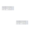 thumbnail image 1 of Sidaley Teclado plegable Teclados de escritorio inalámbricos recargables Suministros de computadora Diseño plegable Multipropósito Dulce Blanco 2Conjunto, 1 of 6
