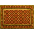 thumbnail image 1 of Ahgly Company Machine Washable Indoor Rectangle Oriental Yellow Traditional Area Rugs, 3' x 5', 1 of 4