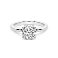 thumbnail image 4 of IGI Certified 1 Carat Round Shape Lab Grown Diamond Engagement Ring | 14K White Gold | Mabel Petal Solitaire Diamond Ring | FG-VS1-VS2 Quality Friendly Diamonds, 4 of 7