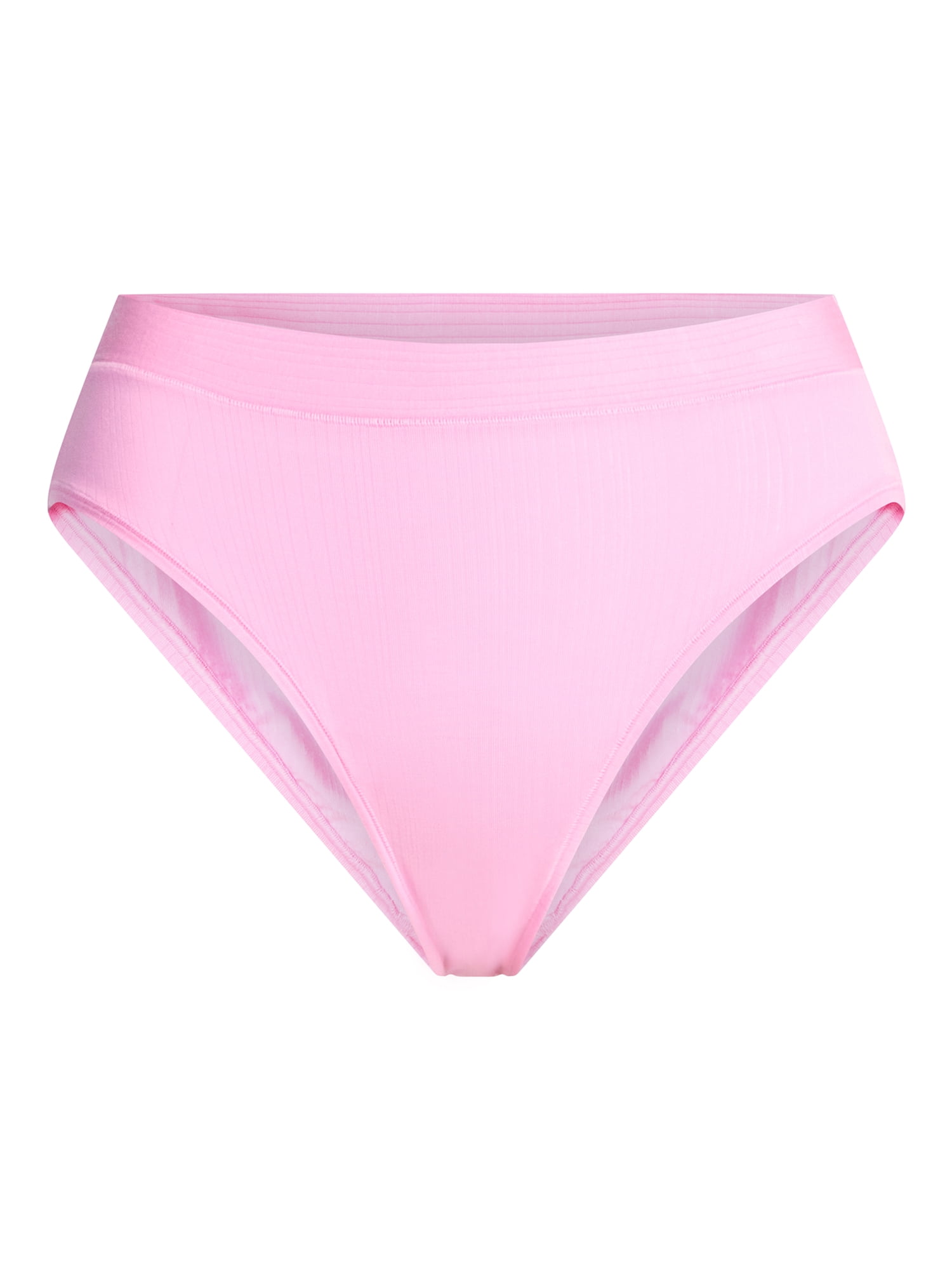 Joyspun Women's Ribbed Modal High Cut Brief Panties, 3-Pack, Sizes XS-3XL