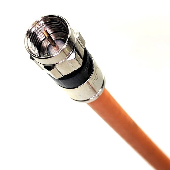 PHAT SATELLITE INTL Câble Coaxial RG6 Enterré Direct 50 Pieds 18AWG Tresse Enduite de Gel Connecteurs Anti-Corrosion UL ETL Numérique HD SATELLITE Découpé sur Commande Assemblé aux États-Unis