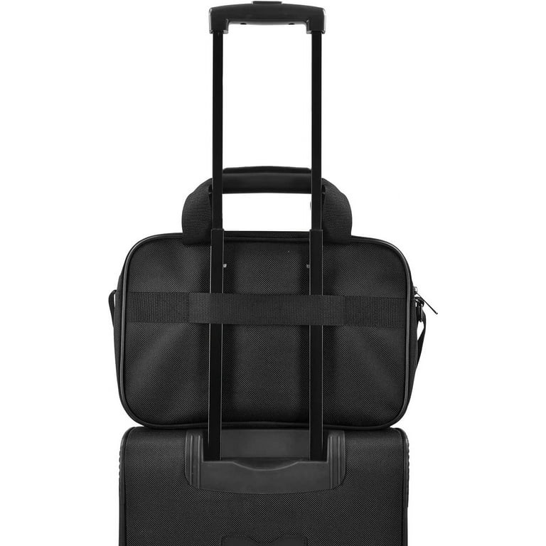  U.S. Traveler Rio Rugged Fabric Expandable Carry-on Luggage Set,  Black, 2 Wheel, Set of 2